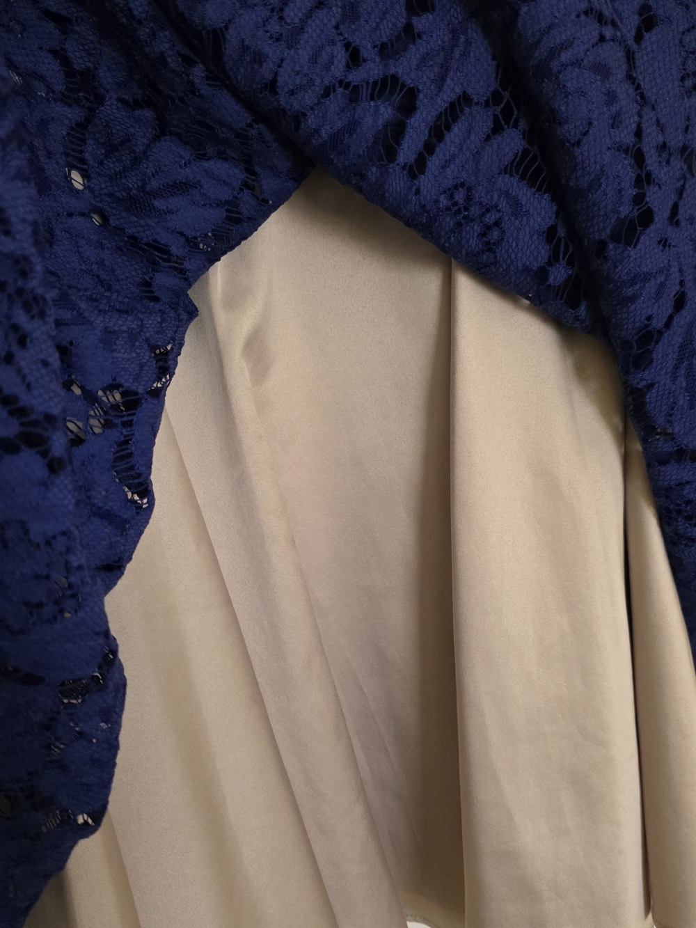 Eliza J Blue Purple Lace Fit & Flare Chic Sleeveless Party Dress Sz 6 - Picture 5 of 8